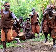 Batwa cultural dance performance near Bwindi Impenetrable Forest, Uganda