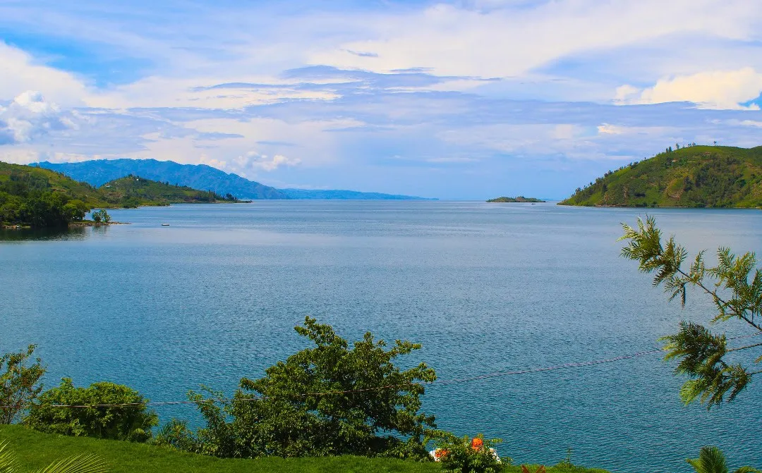 this is Lake Kivu, Rwanda.